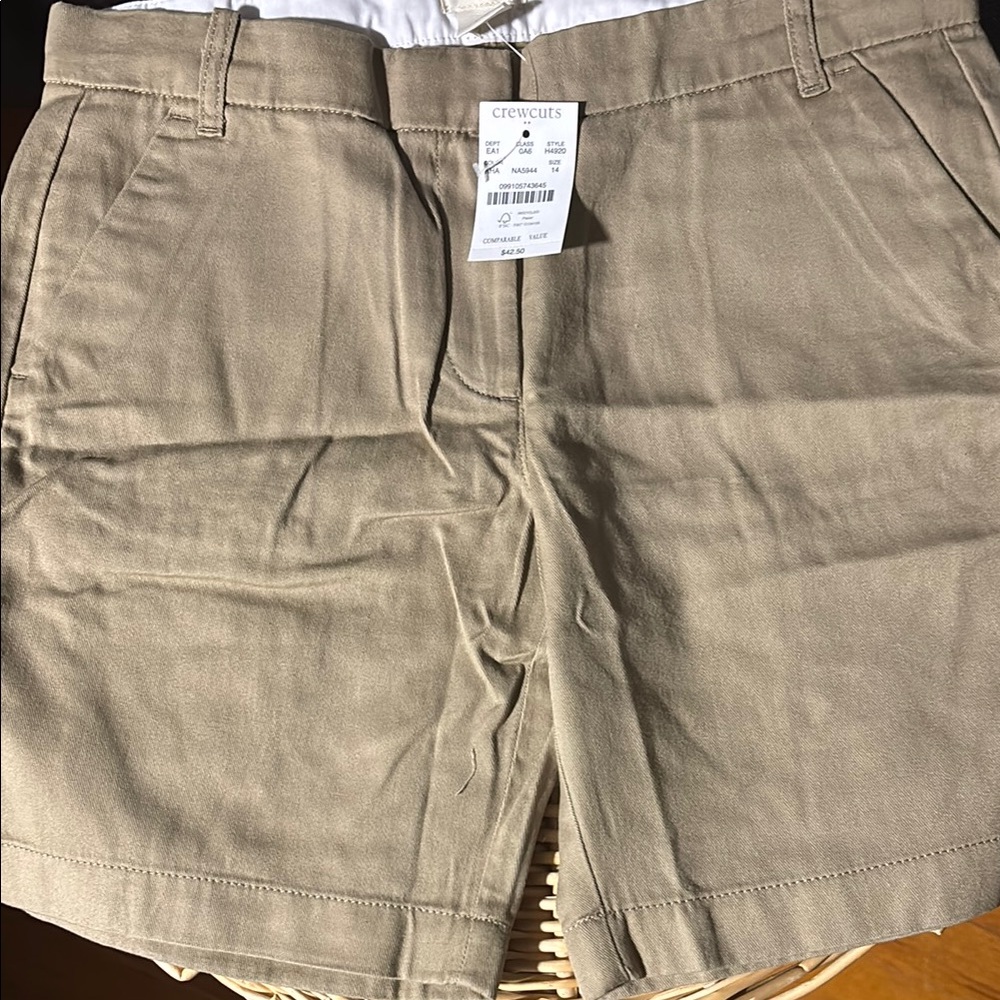 Crewcuts Tan Classic Shorts Cotton Blend